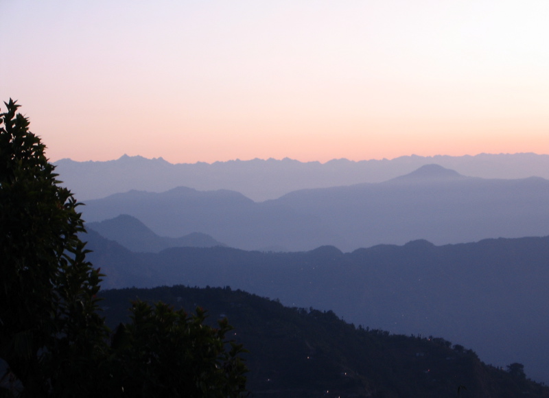 Die Khangchendzonga Gebirgskette bei Sonnenaufgang