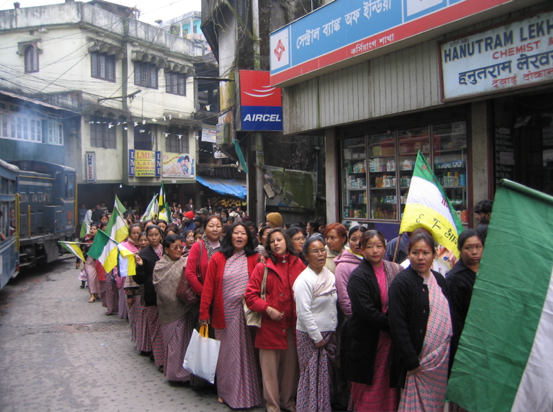 Demonstration fuer Gorkhaland
