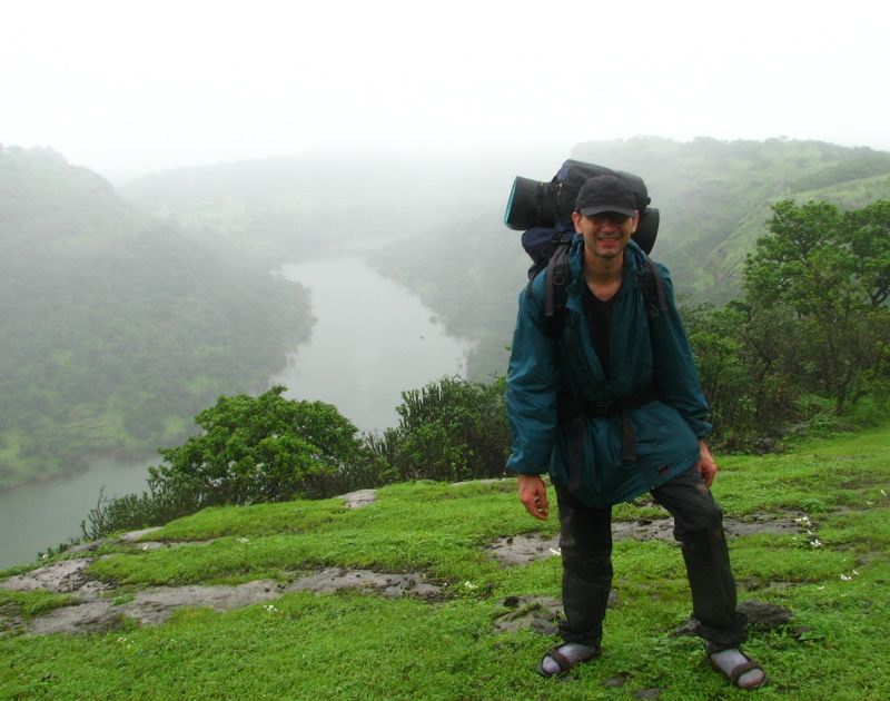 Overlooking a river the next morning