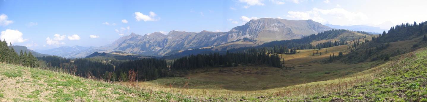 On the mountains above Lake Thun