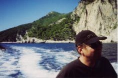 Joachim Teske, 'the Greek', on the way back from diving